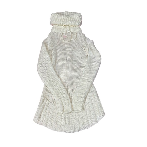 No Boundaries Women's Marled Knit Turtleneck Sweater White Size S - Picture 1 of 12